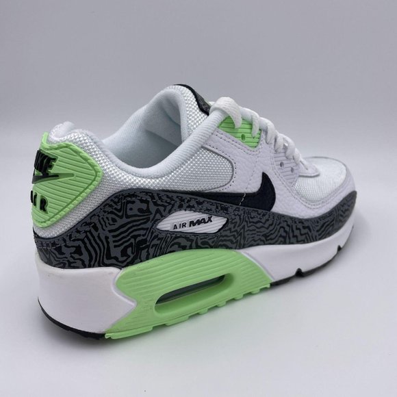 Nike Air Max 90 White / Black /Green Womens Shoes - Picture 7 of 8